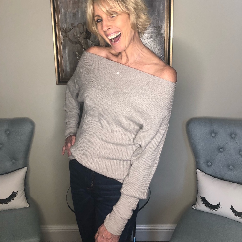 Off the shoulder sweater